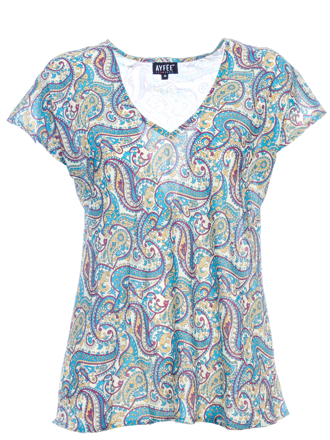 BLUSA MEZZA MANICA SCOLLO A V, 4TG - VARIANTE 30
